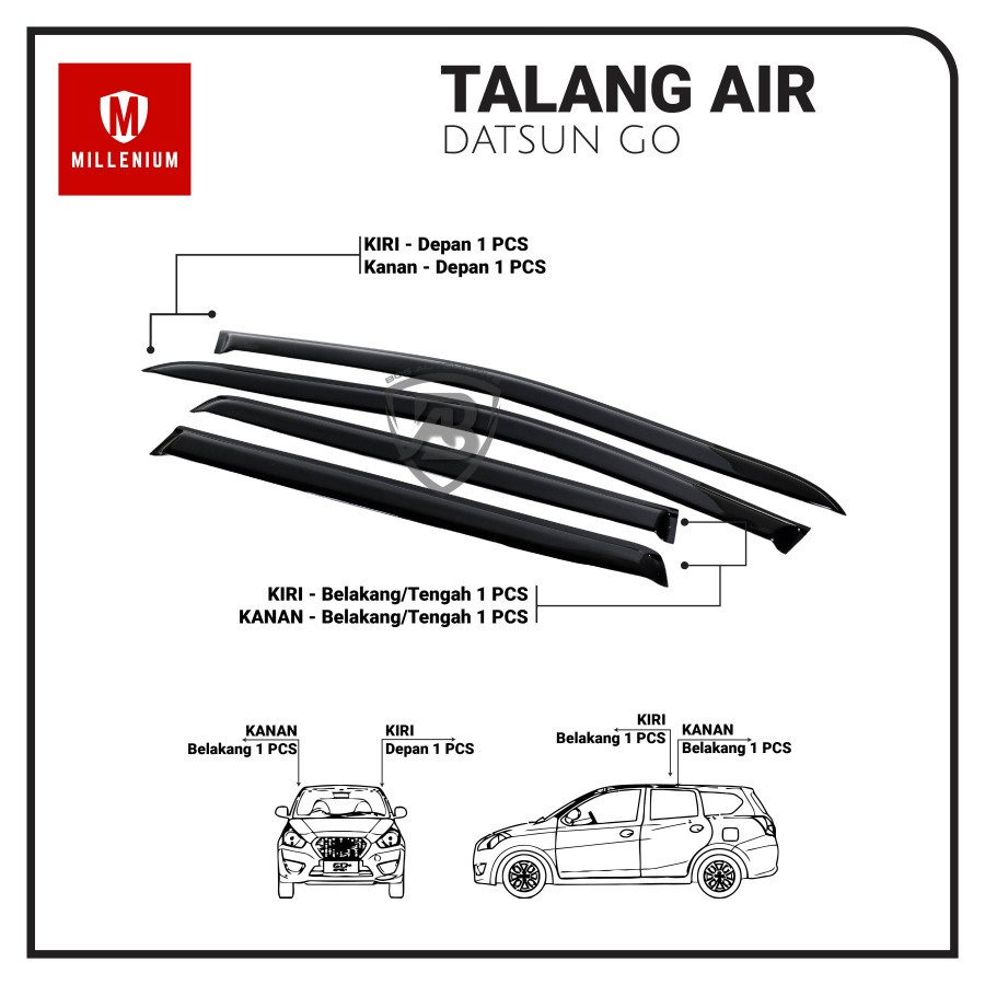 TALANG AIR PINTU MOBIL DATSUN GO 2015 - 2023 MODEL SLIM