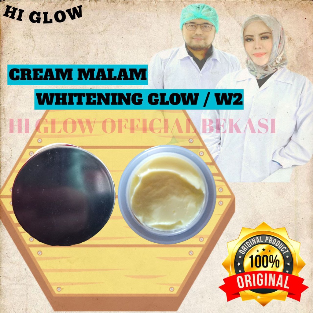 Cream Malam Whitening Glow ( W2 ) Hi Glow Skin Care Original