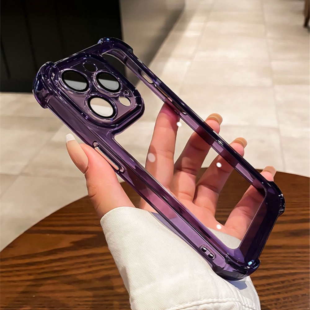 Upgrade Space Phone Case Untuk iPhone 11 Pro 12 13 14 Pro Max14 Plus Casing iPhone Xs Max XR X Cover Transparan Shockproof Dengan Pelindung Kamera