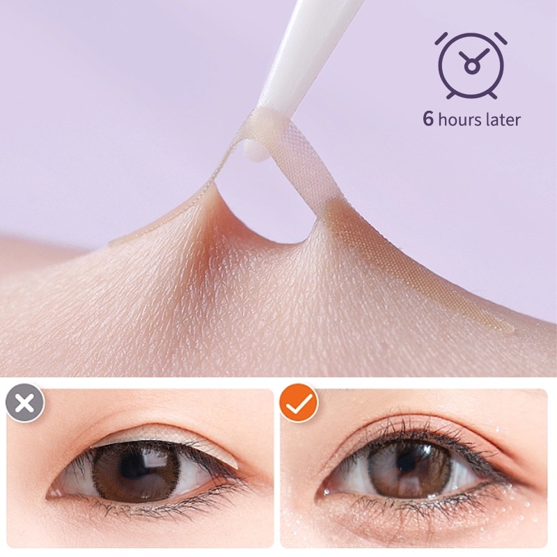 [Fitur] 3 /6 Pcs Tahan Air Tahan Lama Pasta Kelopak Mata Ganda/Matte Slim Double Eyelid Patch/Invisible Traceless Double Eyelid Stickers/Alat Makeup/Perlengkapan Styling