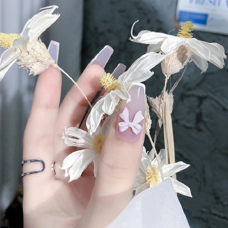30pcs/pack Resin Nail Art Dekorasi 3D Panjang Pita Ikatan Simpul Ornamen Paku Pesona Perhiasan Desain Super Peri DIY Aksesoris