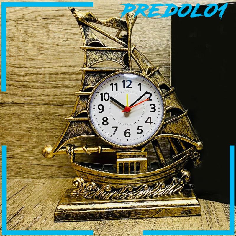 [Predolo1] Jam Meja Dekorasi Jam Weker Dioperasikan Baterai Untuk Kamar Tidur Dapur