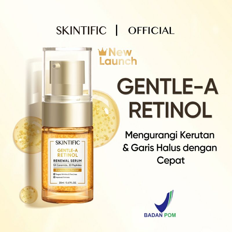 SKINTIFIC Gentle A Retinol Renewal Serum 20ML skintific retinol serum ORIGINAL SKINTIFIC SERUM RETIN
