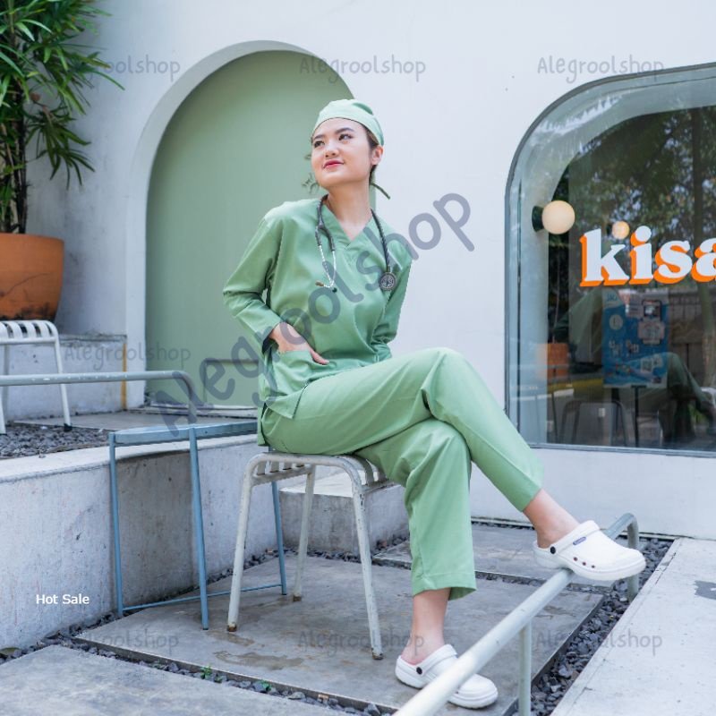 Doctor Scrub's set Baju OK Lengan Pendek series 'My Basic'