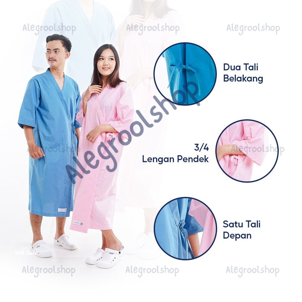 Baju Piyama Kimono Polos dan Motif Unisex Lengan Pendek