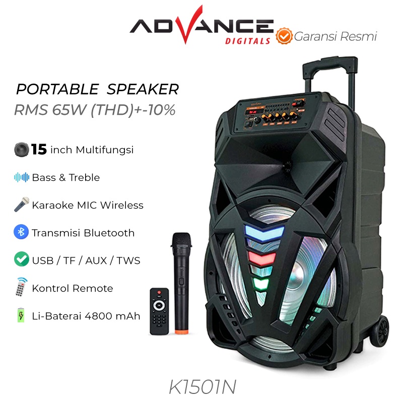 Speaker Aktif / Speaker Bluetooth / Speaker 15 Inch Bass Murah / Salon Aktif Bluetooth / Speaker Adv