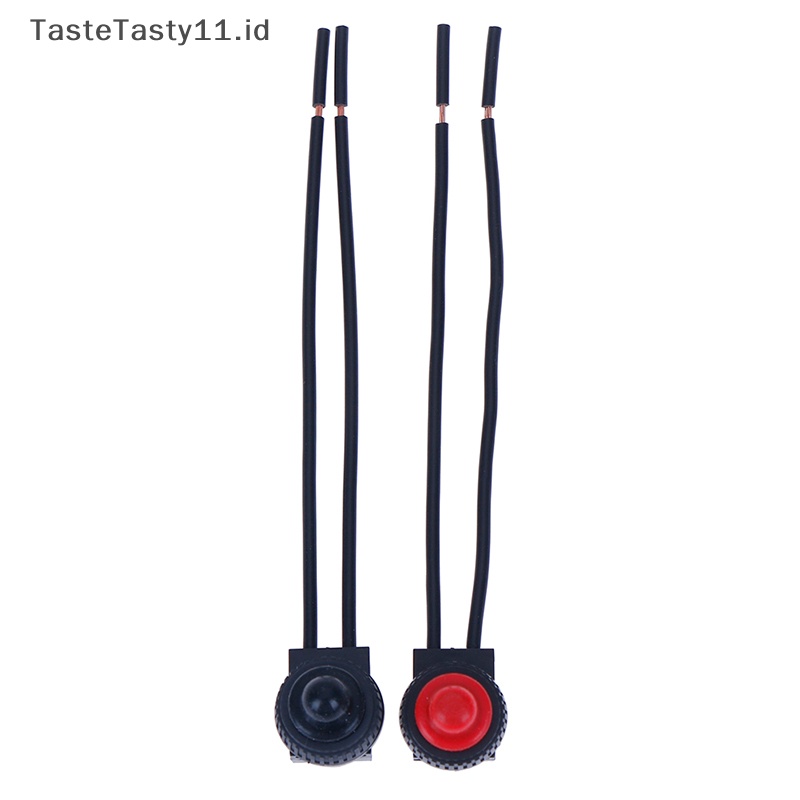 Saklar on-off tombol tekan anti air 4&quot;aste yongmasty 220v dengan kabel 4&quot; hitam .