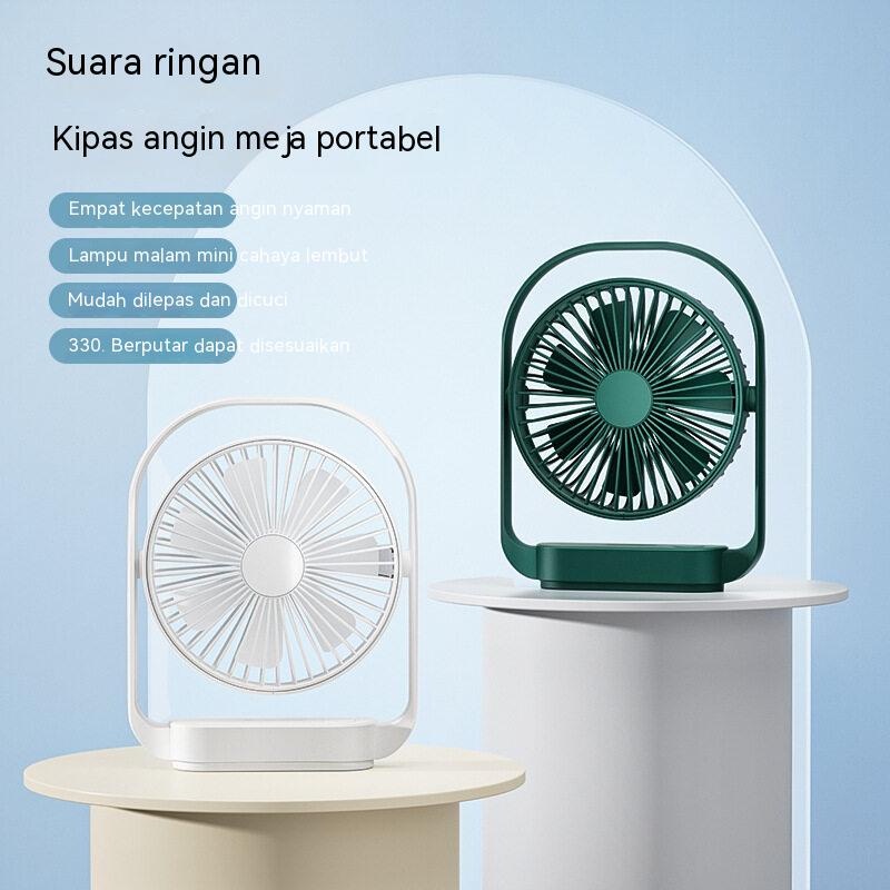 Portable Fan 4000mAh Rotateable Rechargeable Led Illuminated 4 gear Wind Speed 330° Degree Rotata