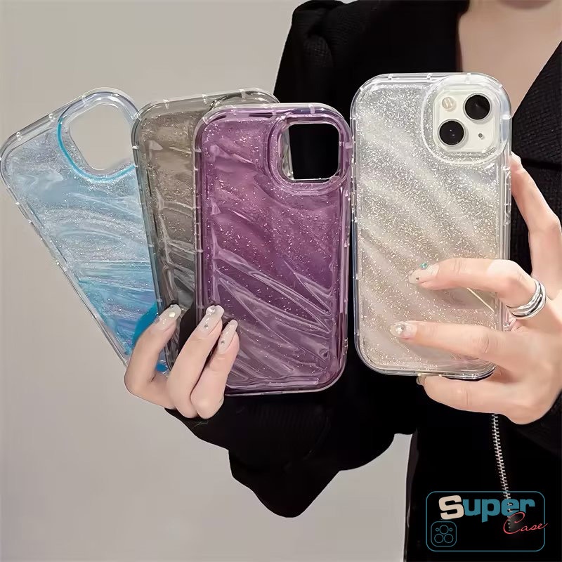 Simple Gradation Solid Color Case Compatible For IPhone 7Plus 11 13 XR 14 12 Pro Max X XS MAX 6S 6 7 8 Plus SE 2020 Creative Flash Card Soft Tpu 3D Stereo Corrugation Pattern Cover