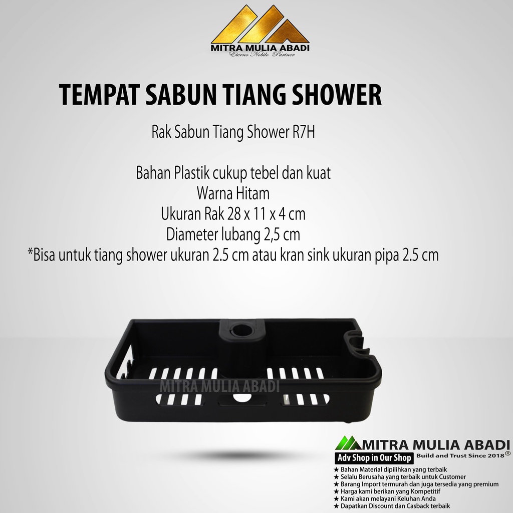 Tempat Sabun Tiang Shower - Tempat sabun tempel