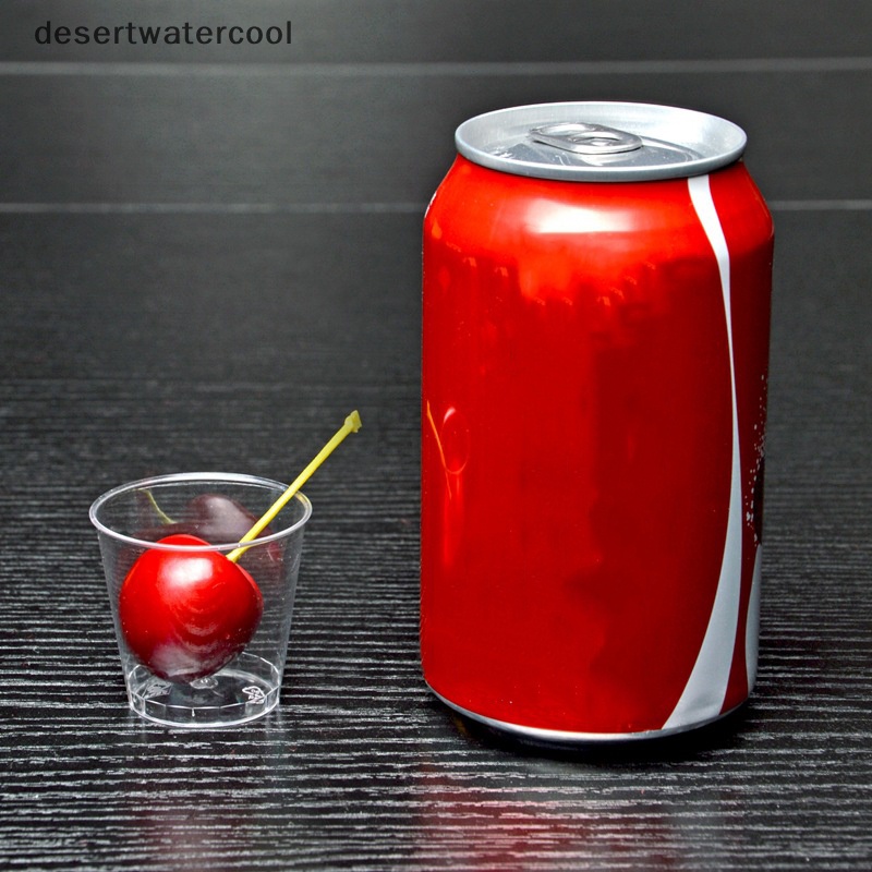 Deid 50PCS Gelas Sloki Pesta Mini Bening Plastik Sekali Pakai Jelly Cups Tumblers Martijn
