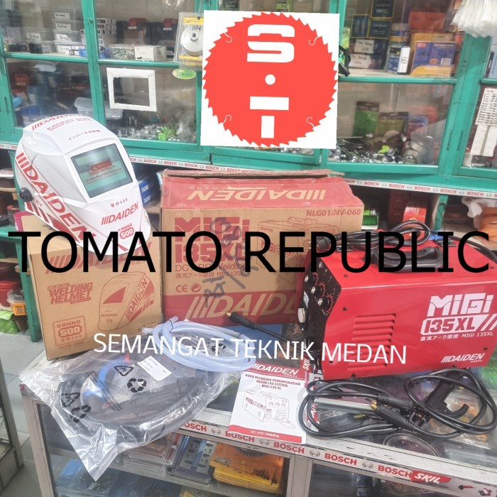 Murah MIGi-135XL MESIN TRAFO LAS MIG MIGi TANPA GAS CO2 135 XL 5kg DAIDEN JKB562