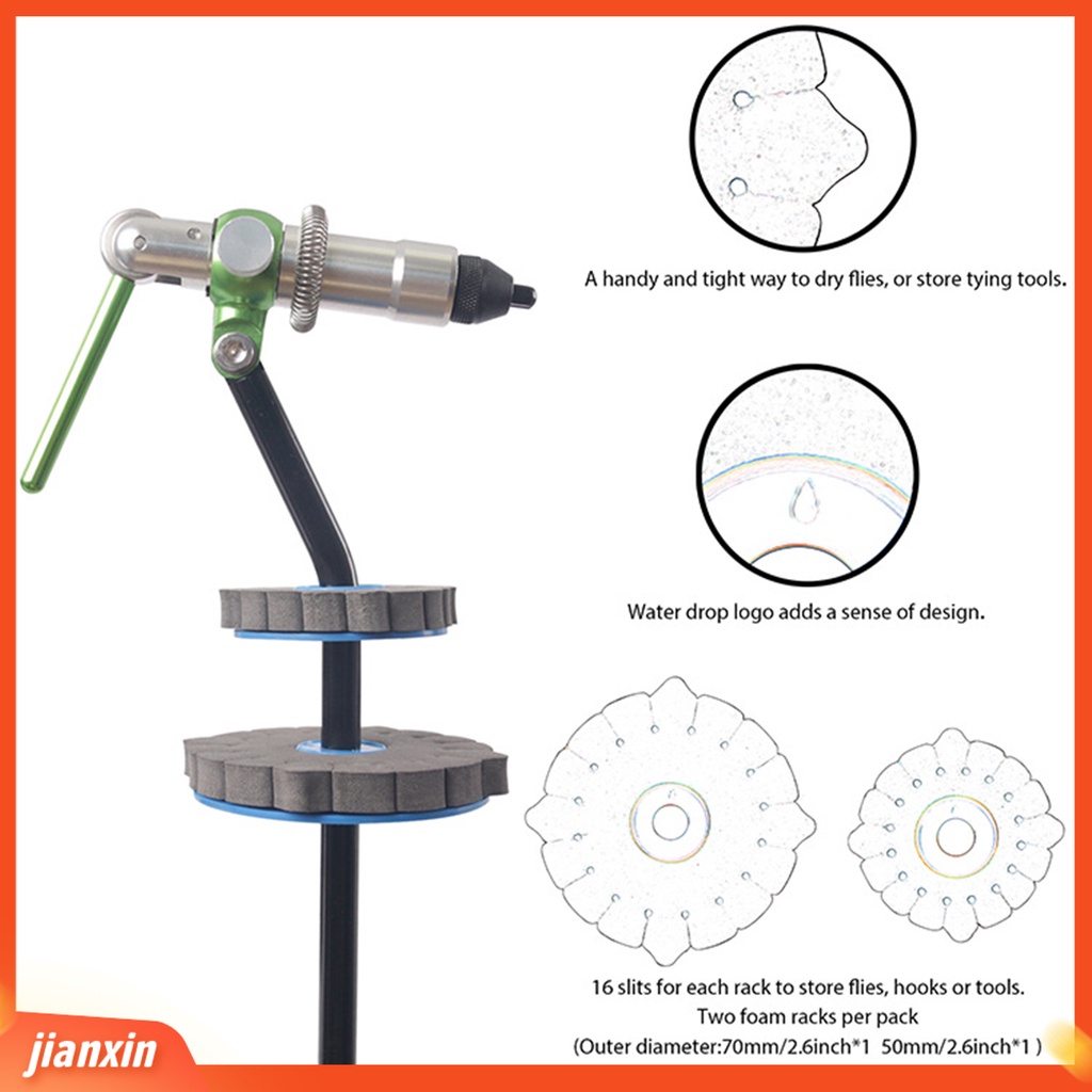 (In Stock) 1pasang Rak Pengait Pancing Bentuk Bulat Mudah Dipasang Rak Umpan Busa Tahan Lama Yang Didedikasikan Ringan Untuk Outdoor