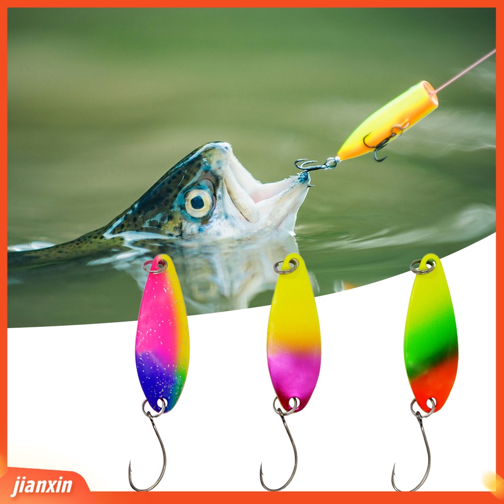 (In Stock) 6 Pcs 5g /4 cm Berwarna Sequin Semua Air Universal Tajam Kait Meningkatkan Tingkat Angling Willow Daun Buatan Umpan Sequin Aksesoris Memancing