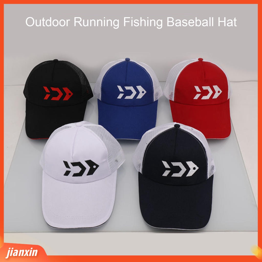 (In Stock) Topi Matahari Adjustable Panjang Brim Windproof Sunshade Semimesh Outdoor Lari Memancing Topi Baseball Pakaian Sehari-Hari