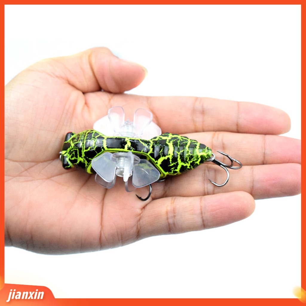 (In Stock) 15.5g 7.5cm Cicada Lure Hard Rotating Wheel ABS Insect Fishing Barb Hooks Umpan Buatan Untuk Outdoor