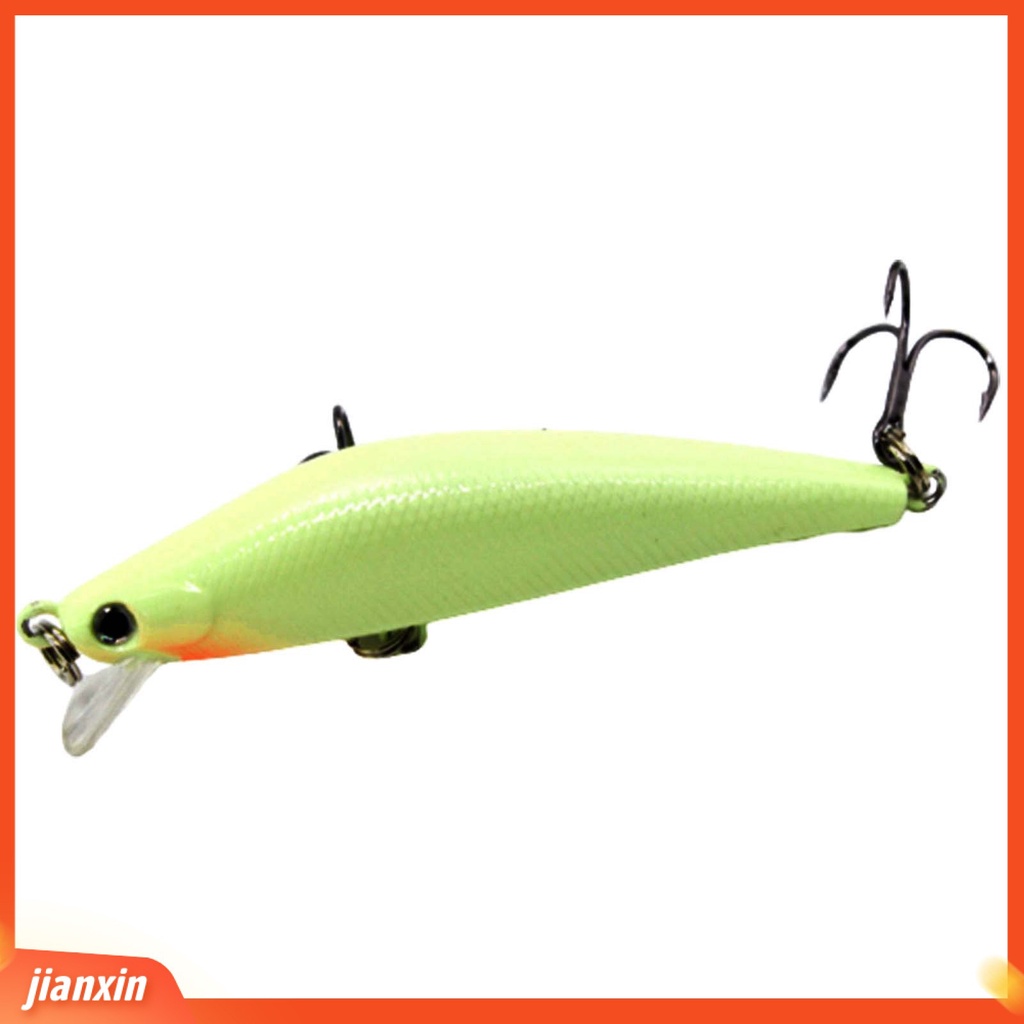 (In Stock) Night Glow Fishing Lure Luminous Alat Tackle Umpan Keras Palsu Dengan Kait Treble