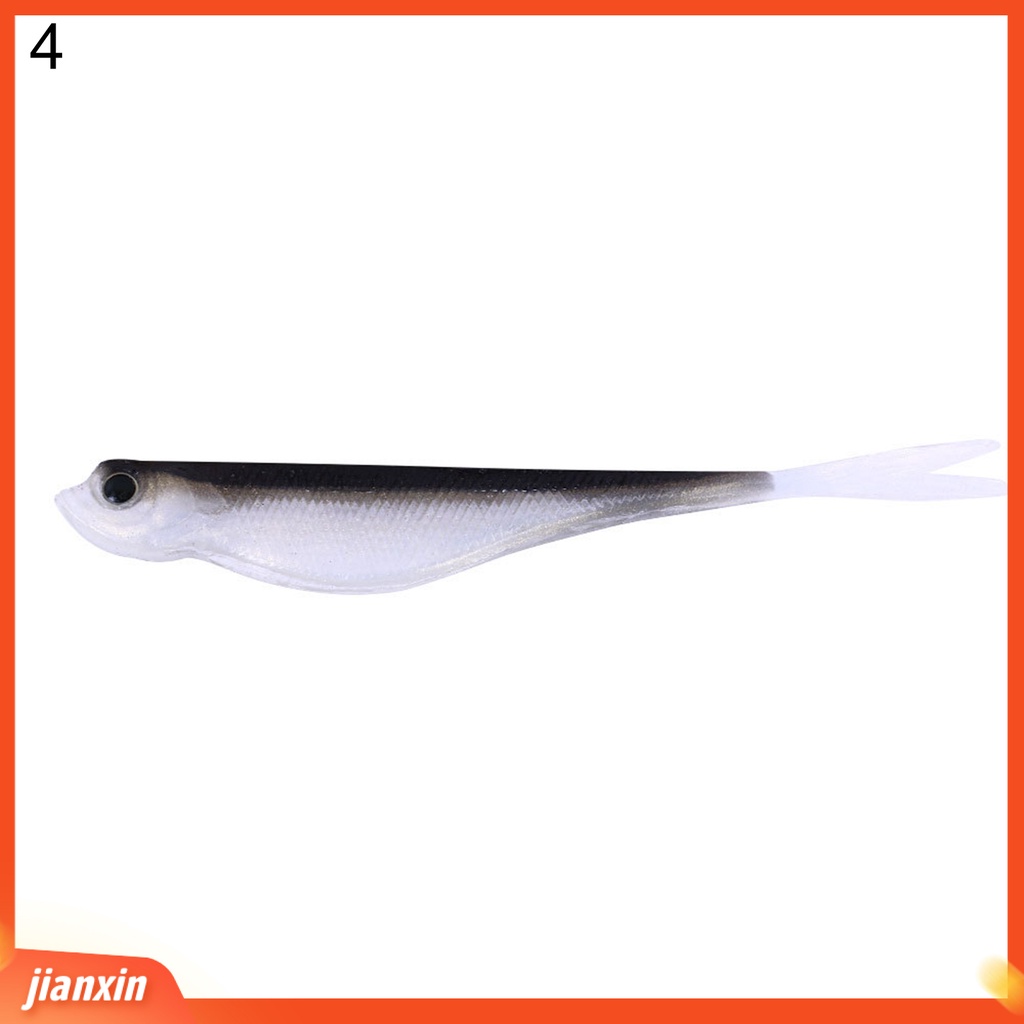 (In Stock) 5 Pcs 12 cm Bicolor Ekor Ganda Palsu Bionic Lure Lembut Umpan Ikan Aksesori Memancing