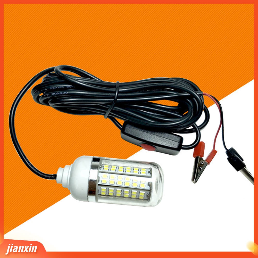 (In Stock) 12V 15W Super Terang Bawah Air 108LED Malam Memancing Cahaya Menarik Ikan Lampu