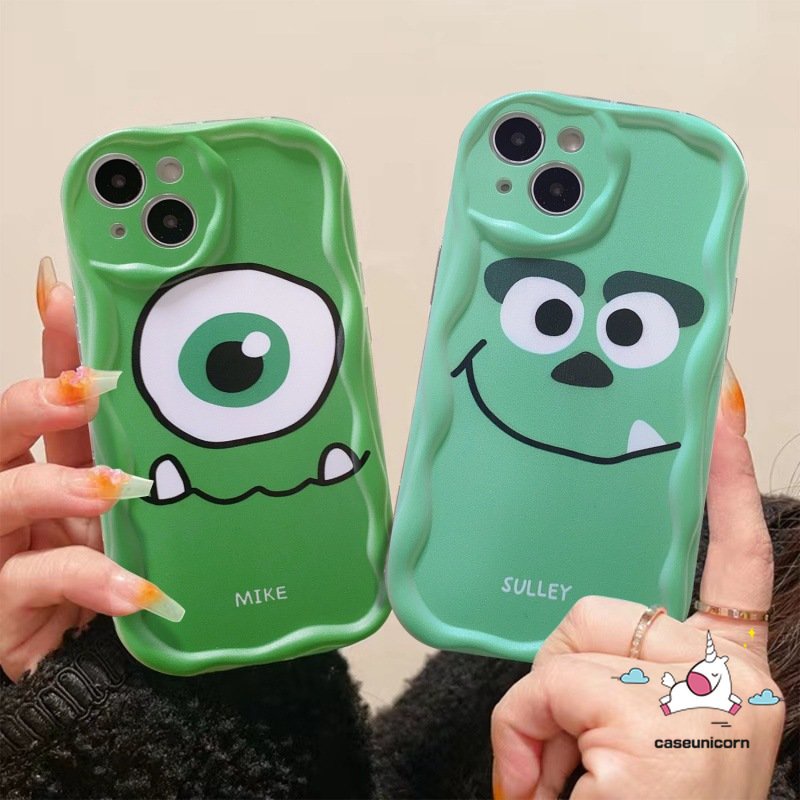 Casing Monster Kecil Yang Lucu Untuk Realme C53 C11 5s 6i 9i 5i 5 7i C35 C31 C55 C33 C30 C25s C25 C15 C21Y C21 C20 C25Y C20A C3 C12 C1 C17 C2 Lembut 3D Bergelombang Lengkung Tepi Kartun Pasangan Cover