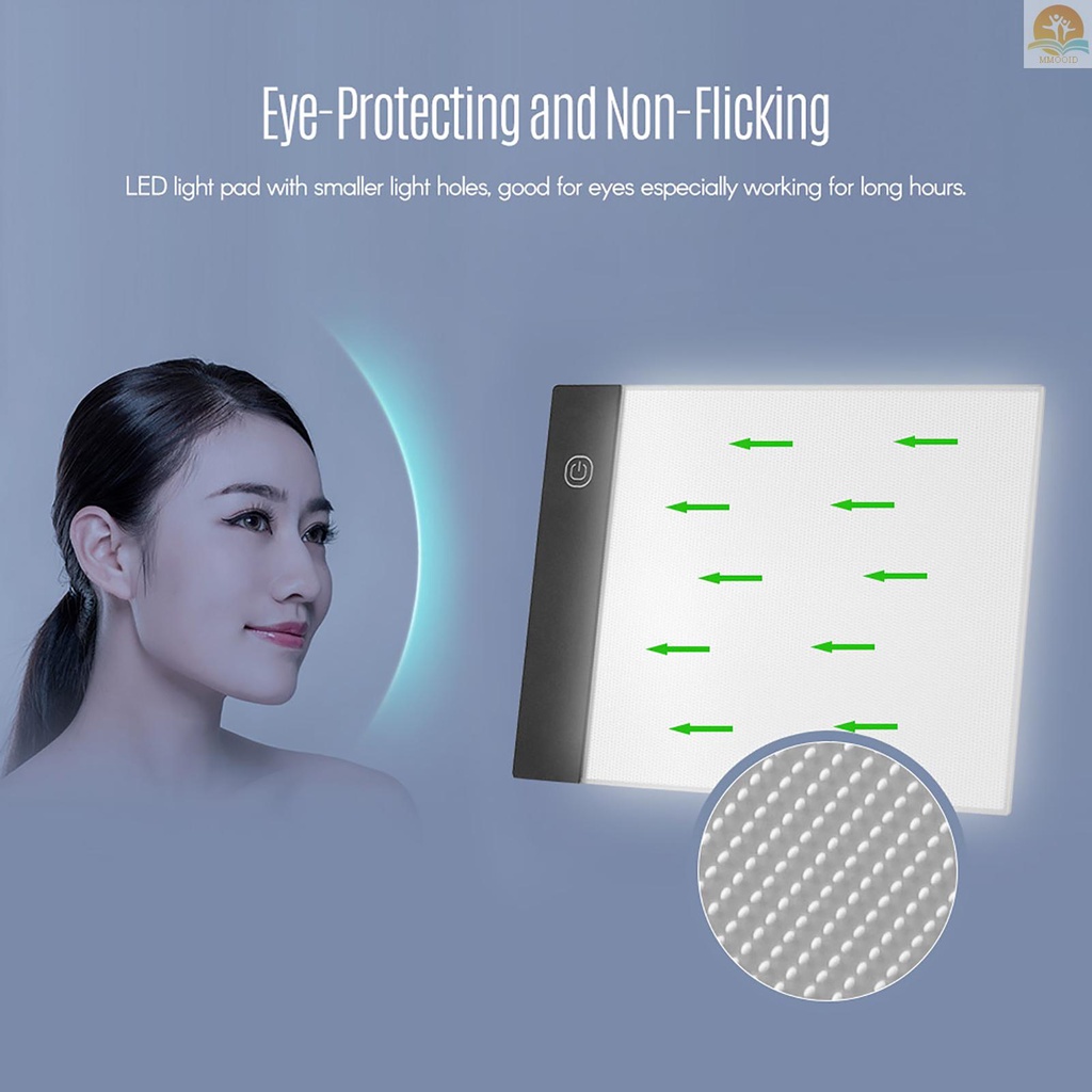 In Stock LED A5 Graphic  Light Pad Digital  Copyboard with 3-level Adjustable Brightness for Tracing Drawing Copying Viewing DIY Art Craft Diamond Jewel Paint Supplies