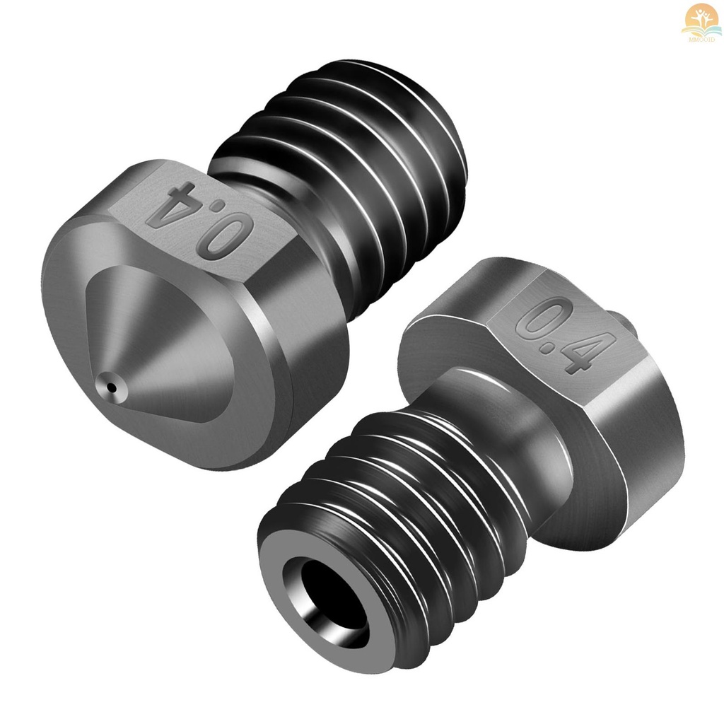 In Stock 3D Suku Cadang Printer Baja Diperkeras Die Steel Nozzle 1.75mm 0.4mm Tahan Suhu Tinggi Untuk Filamen 1.75mm Creality 3D Printer Ender 3/3 pro/CR10