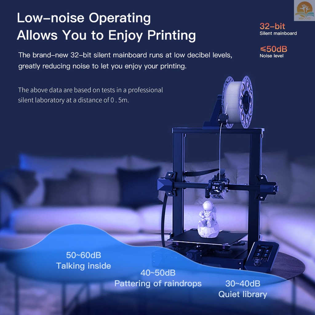 In Stock Creality Ender-3 S1 Desktop 3D Printer FDM 3D Printing 220*220*270mm/8.6*8.6*10.6in Build Size Dengan Extruder Langsung PC Spring Steel Printing Platform Resume Fungsi Pencetakan