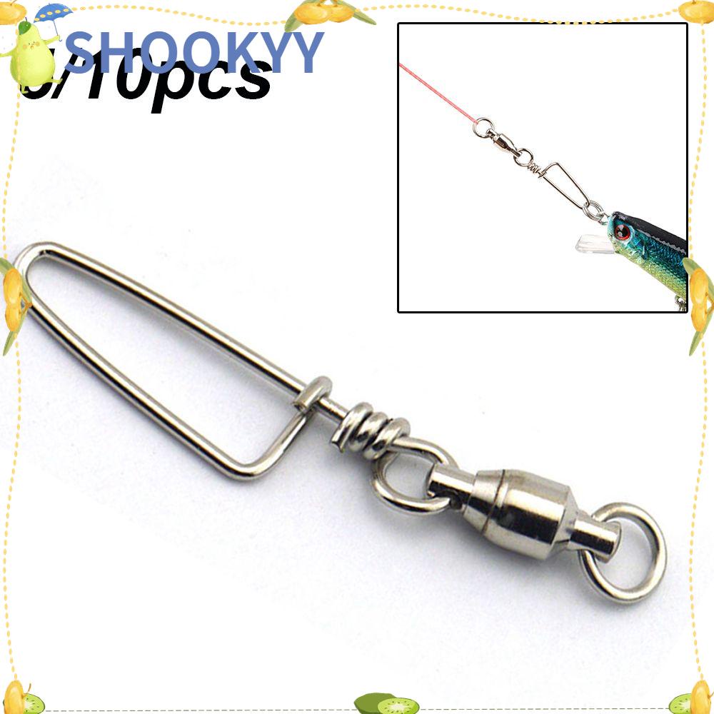 CHOOKYY 5/10pcs Konektor Snap Pancing Dengan Pin Cincin Padat Baru Stainless Steel Heavy Duty Ball