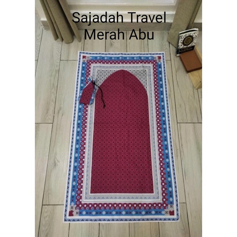 Sajadah Travel Turki / Sajadah Free Pouch cantik / Sajadah Tas serut /Sajadah Perjalanan Sajadah Kantong Souvenir Murah Berkualitas