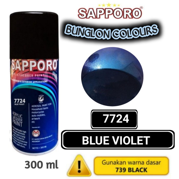 

7724 BUNGLON BLUE VIOLET SAPPORO STANDAR 300ml Cat Semprot Pylok Pilok