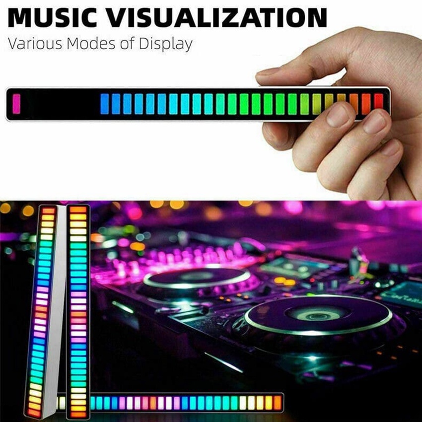Lampu Led RGB Bar Strip Spectrum Audio 32 Beads Lampu Musik Led RGB Lampu Speaker Music Sound