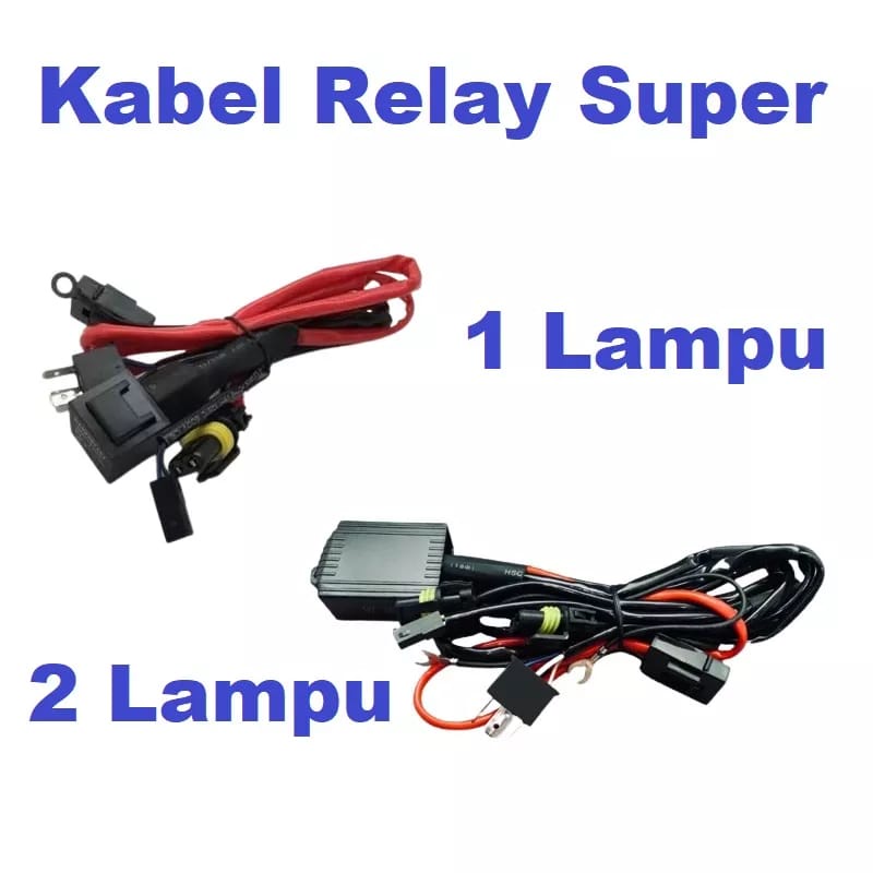 KABEL SET RELAY BILED RELAY HID AES Motor Mobil Kabel BILED