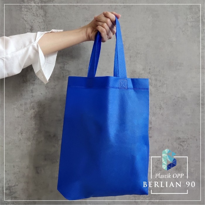 

Goodie Bag Tali 30x40 Tas Spunbond Standing Handle Tas kain Per Pack - pink muda