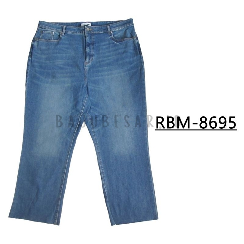 BAJUBESAR.ID RBM-8695 CELANA PANJANG JEANS WANITA THE CURVY STRAIGHT CROP LOFT BRANDED MURAH BIGSIZE