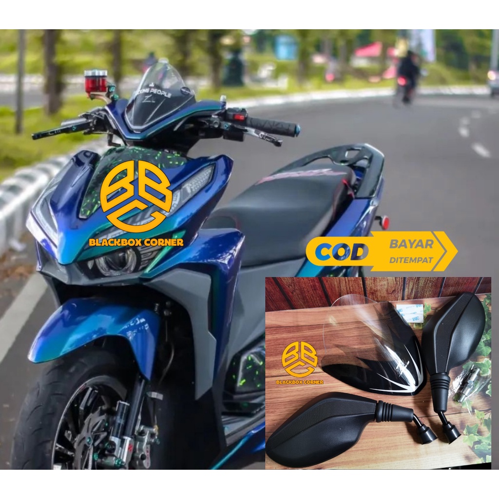 VISOR CARBON VARIO 125 150 LED NEW SPION X1 HONDA VARIO 125 150 LED NEW