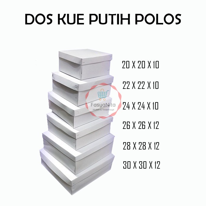 

DUS KUE / NASI KARTON PUTIH POLOS + TUTUP