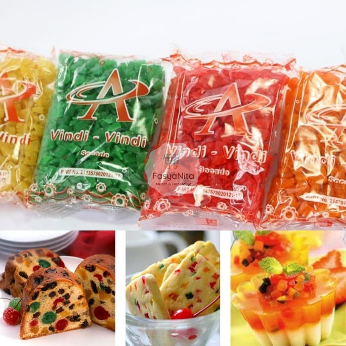 

40 gram sukade topping hiasan kue vindi