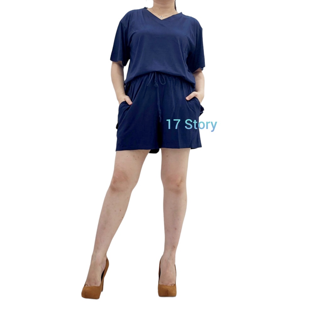 Setelan Kaos Jumbo Wanita Kekinian Sehari-hari Bahan Premium