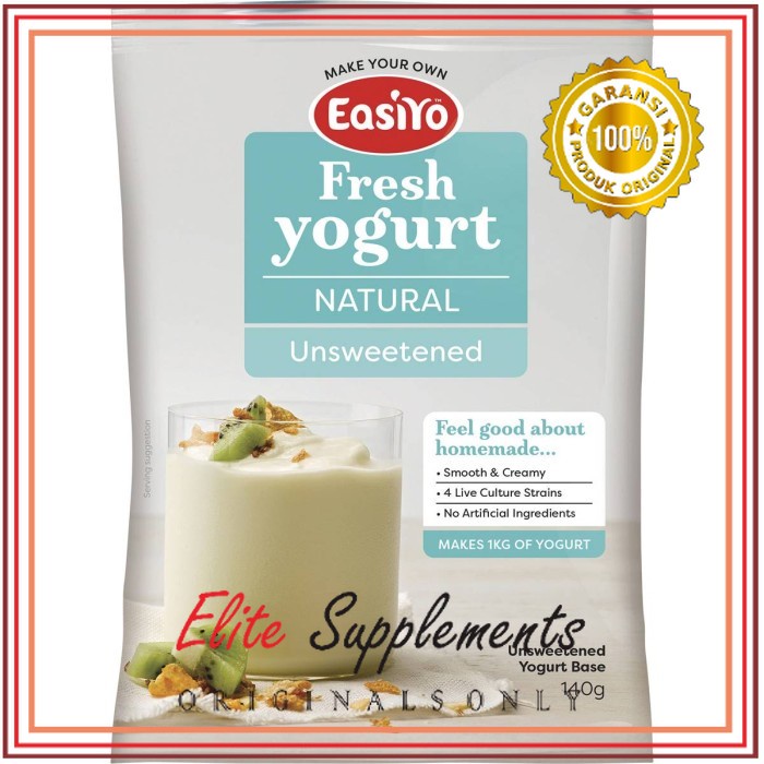 

Easiyo Natural Unsweetened Yogurt Base 140g (Yogurt tanpa Gula Alami)