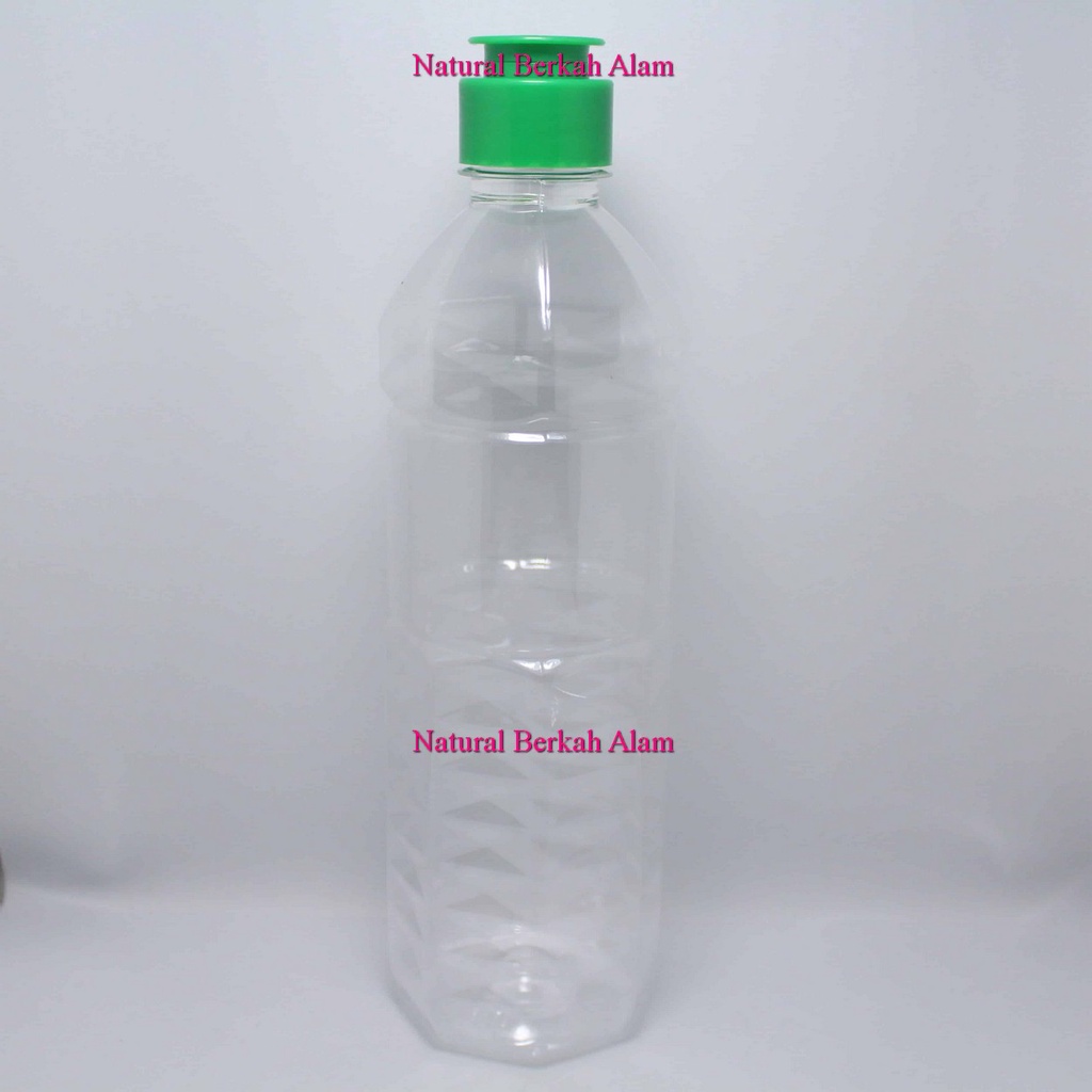 Botol Plastik Diamond Gtv 600 Ml Natural Tutup Fliptop Jamur / Botol PET/ Botol Plastik / Botol Pet 