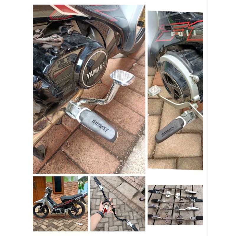 Besi FOOTSTEP BESI DEPAN YAMAHA FIZR SET KARET DUCATI/POOTSTEP DUCATI PNP YAMAHA FIZR/POWER POOTSTEP