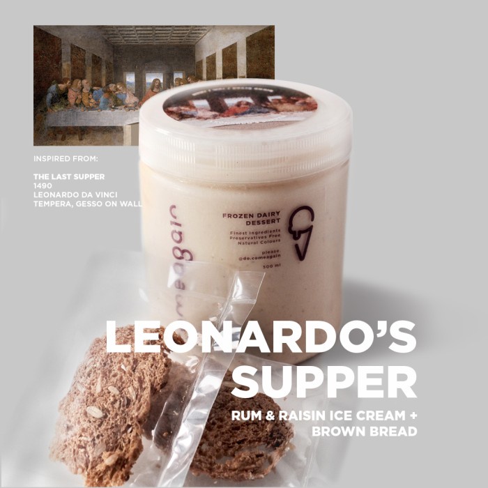 

✨Ready Stok✨ - Comeagain - 500ml Leonardo's Supper (rum & raisin + brown bread)