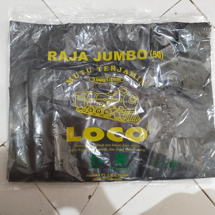 Kantong Plastik HDPE Loco ukuran 50 HITAM/ Kresek Jumbo Loco