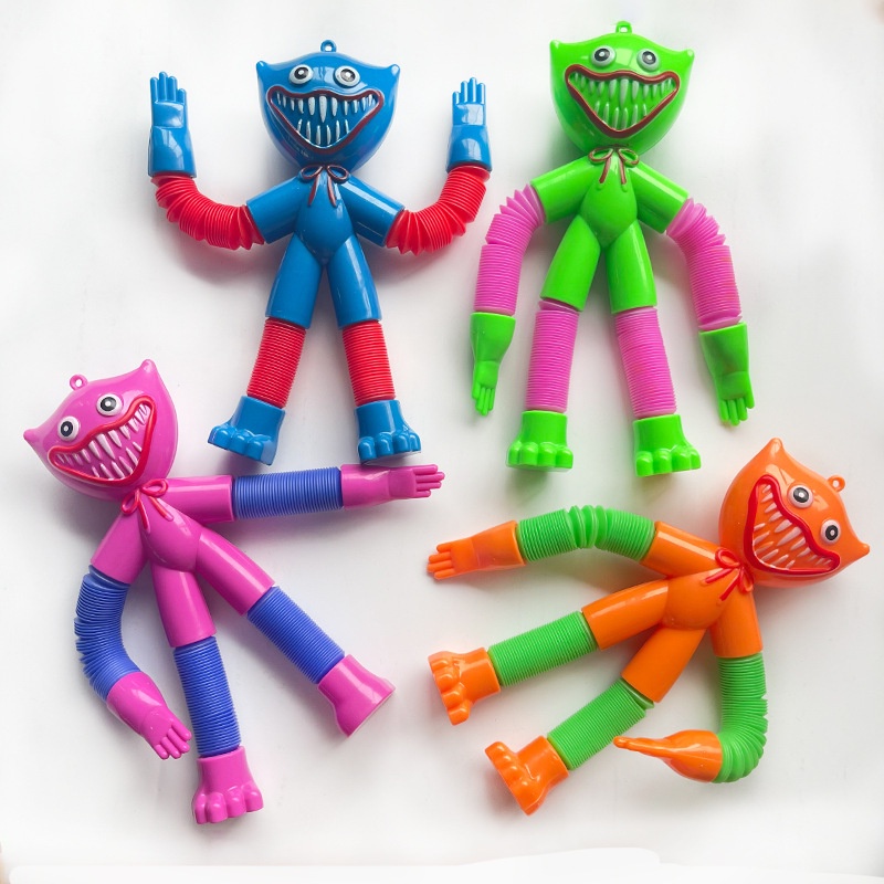 Huggy Wuggy Tabung Cacat Telescopic tube Poppy Playtime Boneka Monster Dekompresi Mainan Untuk Anak Dewasa