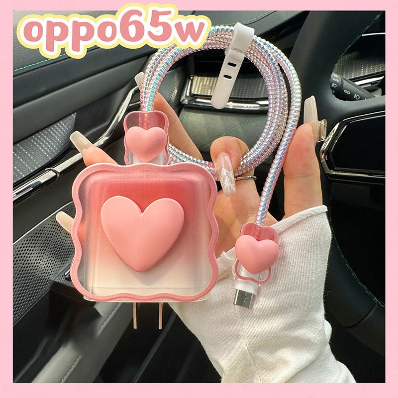 Wave &quot;Love&quot; Charger Protector AndroidUSB TypeC Pelindung Kabel Kompatibel Untuk vivo v27e 27 5g v21e oppo 80W Reno8