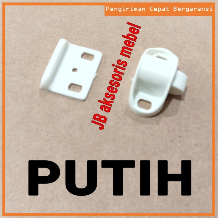 JEPIT TIC TAC PLASTIK / CATCHES PLASTIK PUTIH / JEPIT UDANG TIC TAC / KUNCI PINTU LEMARI