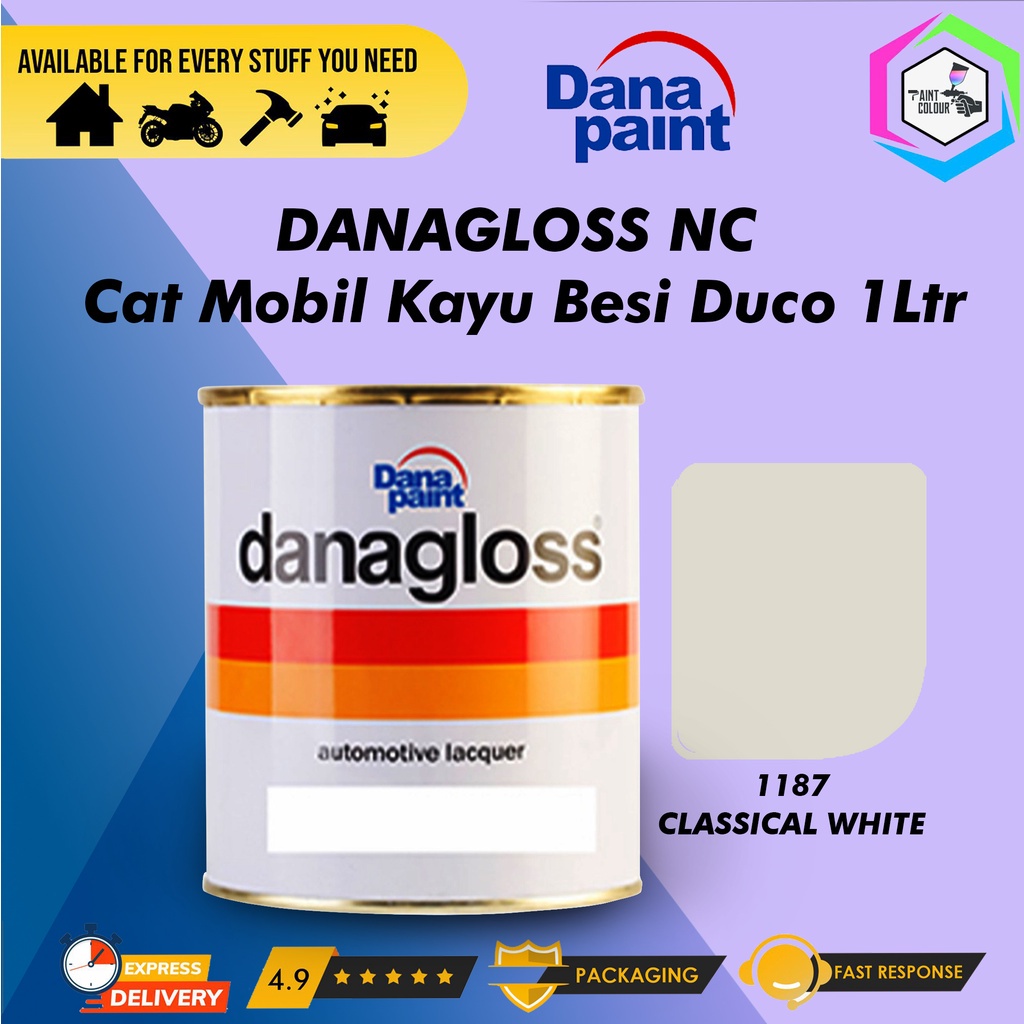 DANAGLOSS 1187 Classical White - Cat Mobil Kayu Besi Duco - ECER