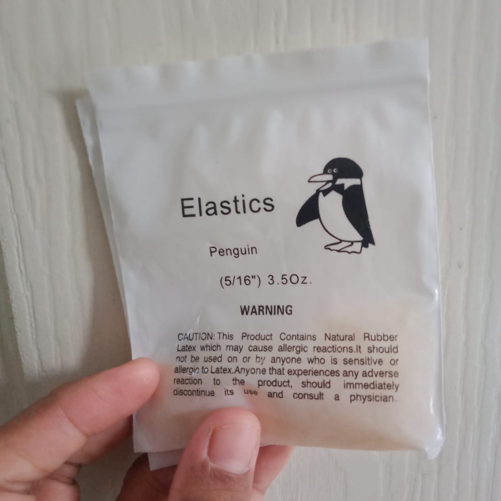 NON Karet Elastic Penguin Hitam 5/16 (3.5oz)