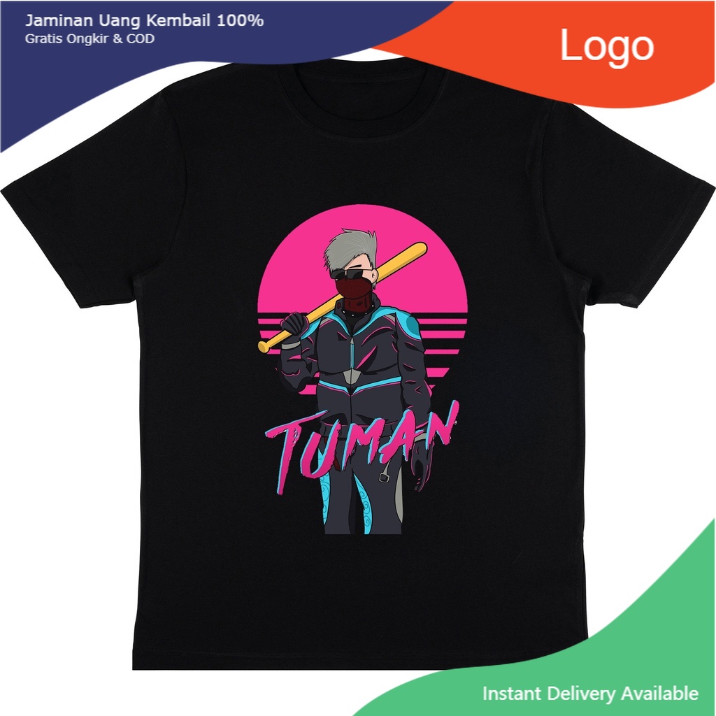 KAOS BAJU TUMAN X RIZALMUK "FREE FIRE" | KAOS GAMERS TUMAN VIRAL FREE FIRE | T-SHIRT BAJU FREE FIRE