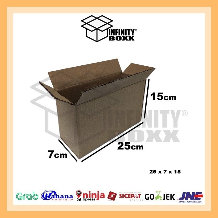 

kardus box luar polos packaging packing 25x7x15 cm